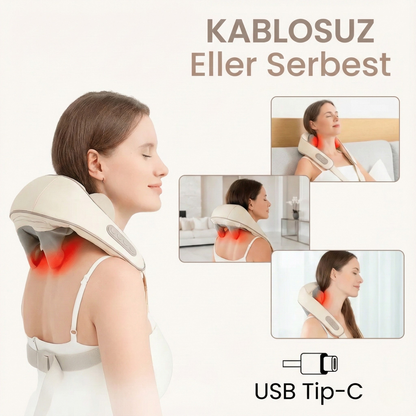 Theraflexa - Kablosuz Boyun ve Omuz Masaj Cihazı